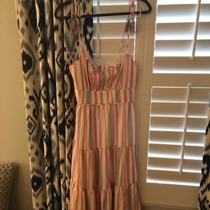 Brand new multicolored striped dress